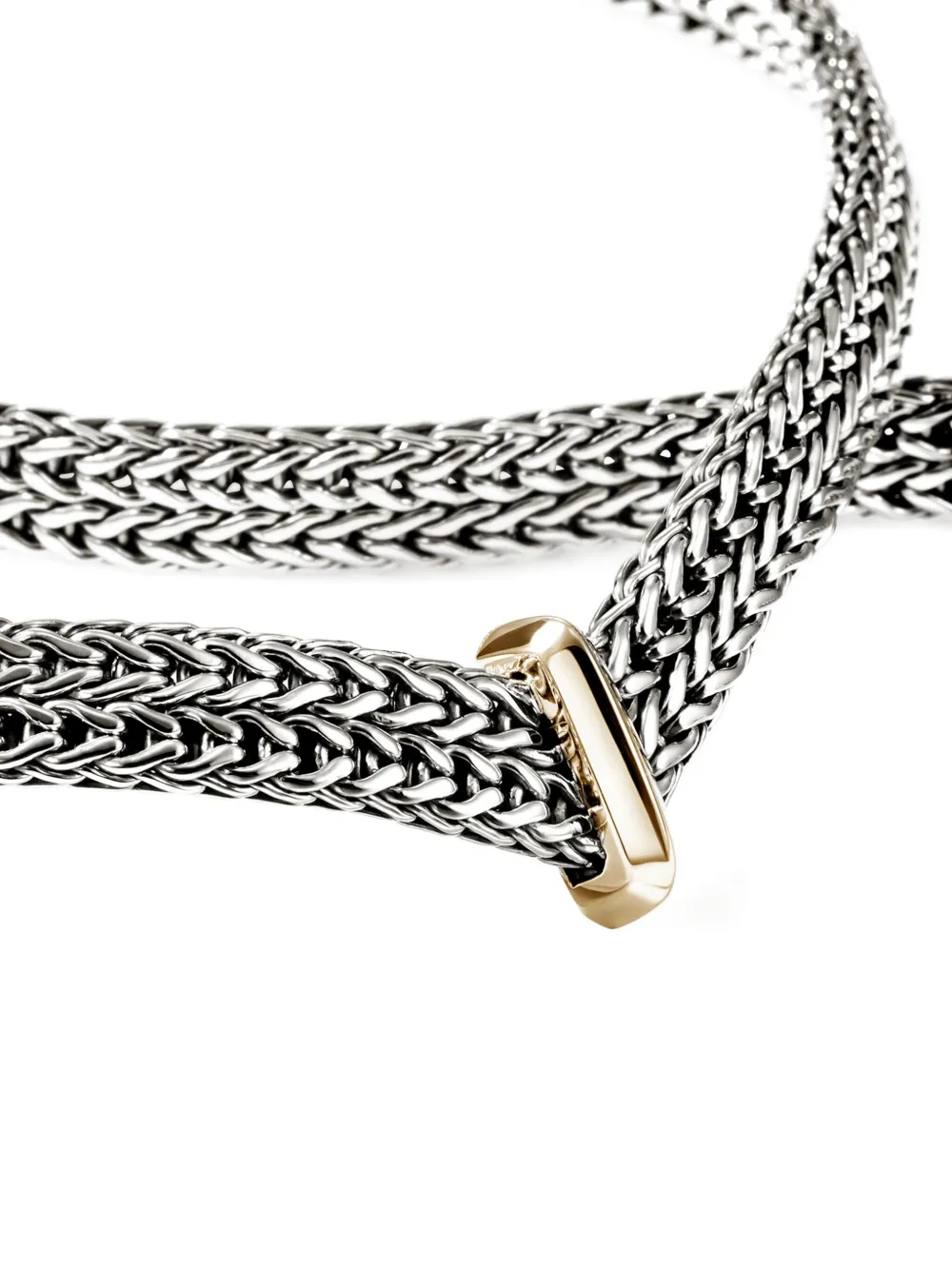 John Hardy 14k Yellow Gold And Sterling Silver Icon Necklace In Metallic