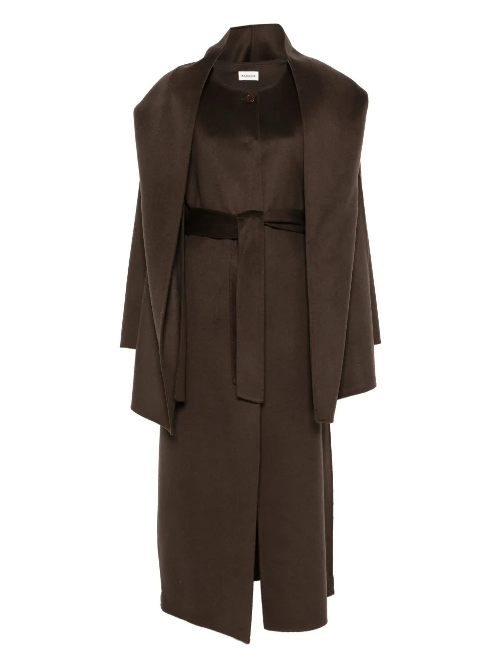 P.A.R.O.S.H. Cappotto Leak con cintura - Marrone