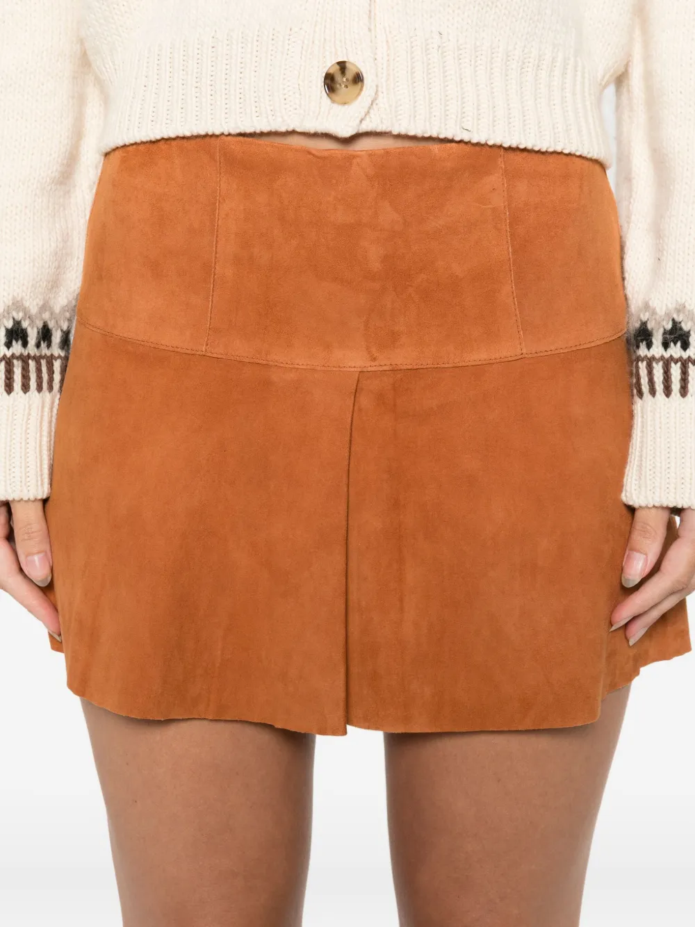 Isabel Marant Dilara Panelled Skirt In Brown