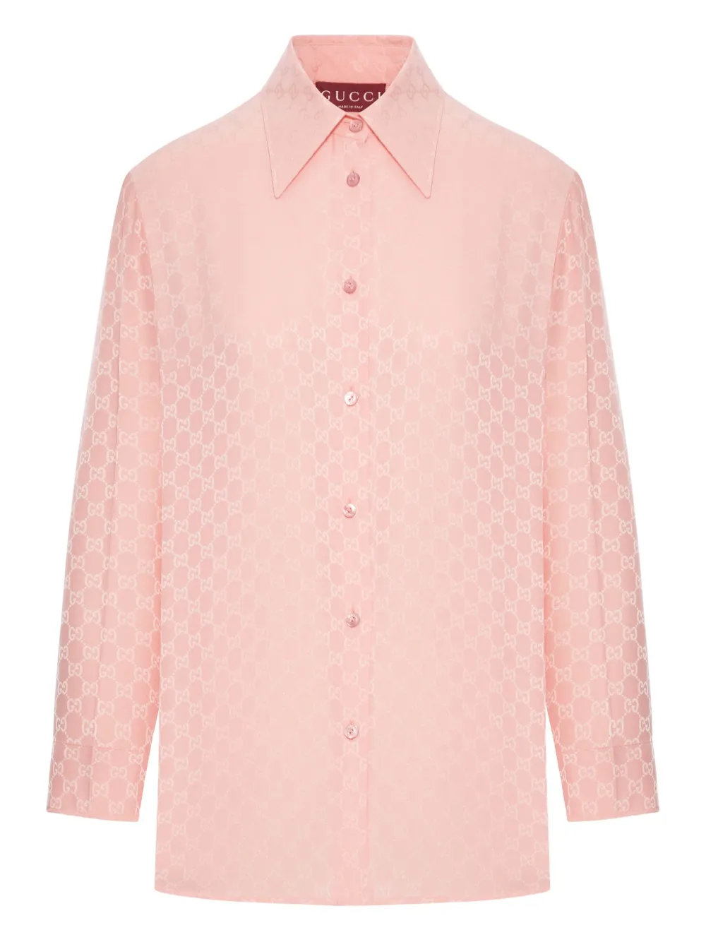 Gucci Long Sleeve Shirt Regular Collar In Pink