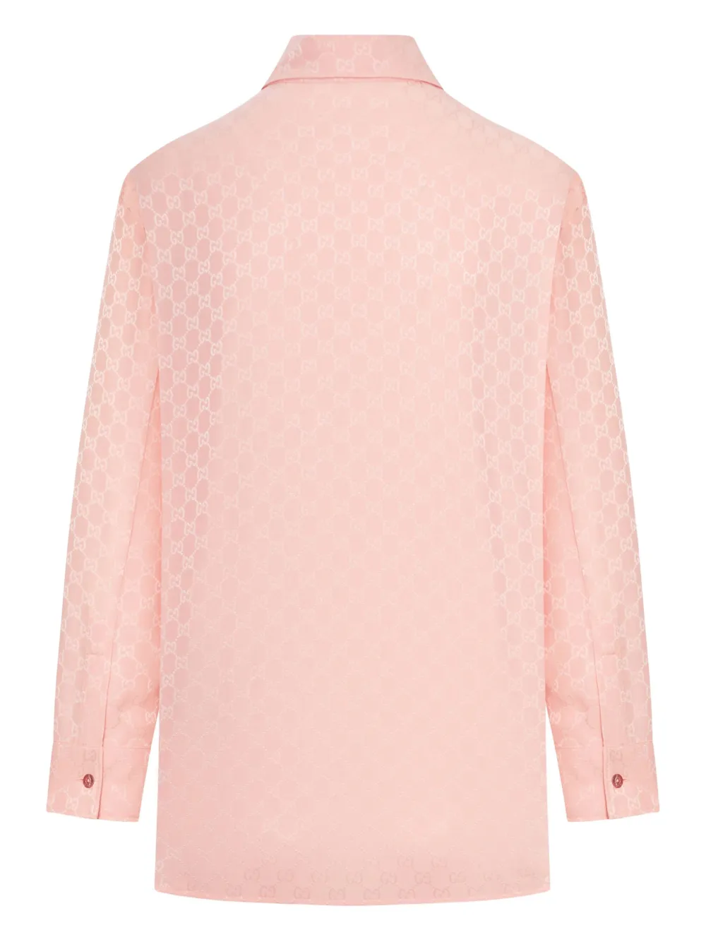 Gucci Zijden blouse met GG-jacquard - Roze
