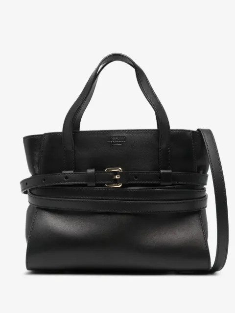 Moschino small Tie Me buckle-belt tote bag