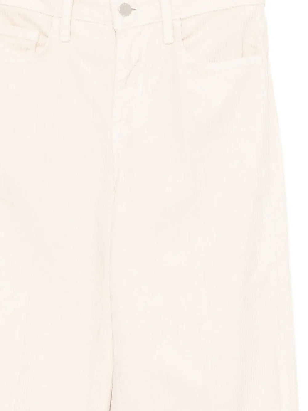 L'Agence Ribfluwelen broek met wijde pijpen Beige