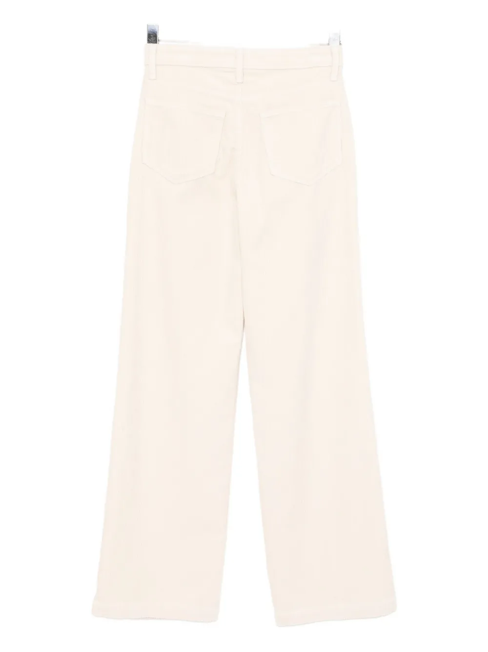 L'Agence Ribfluwelen broek met wijde pijpen - Beige