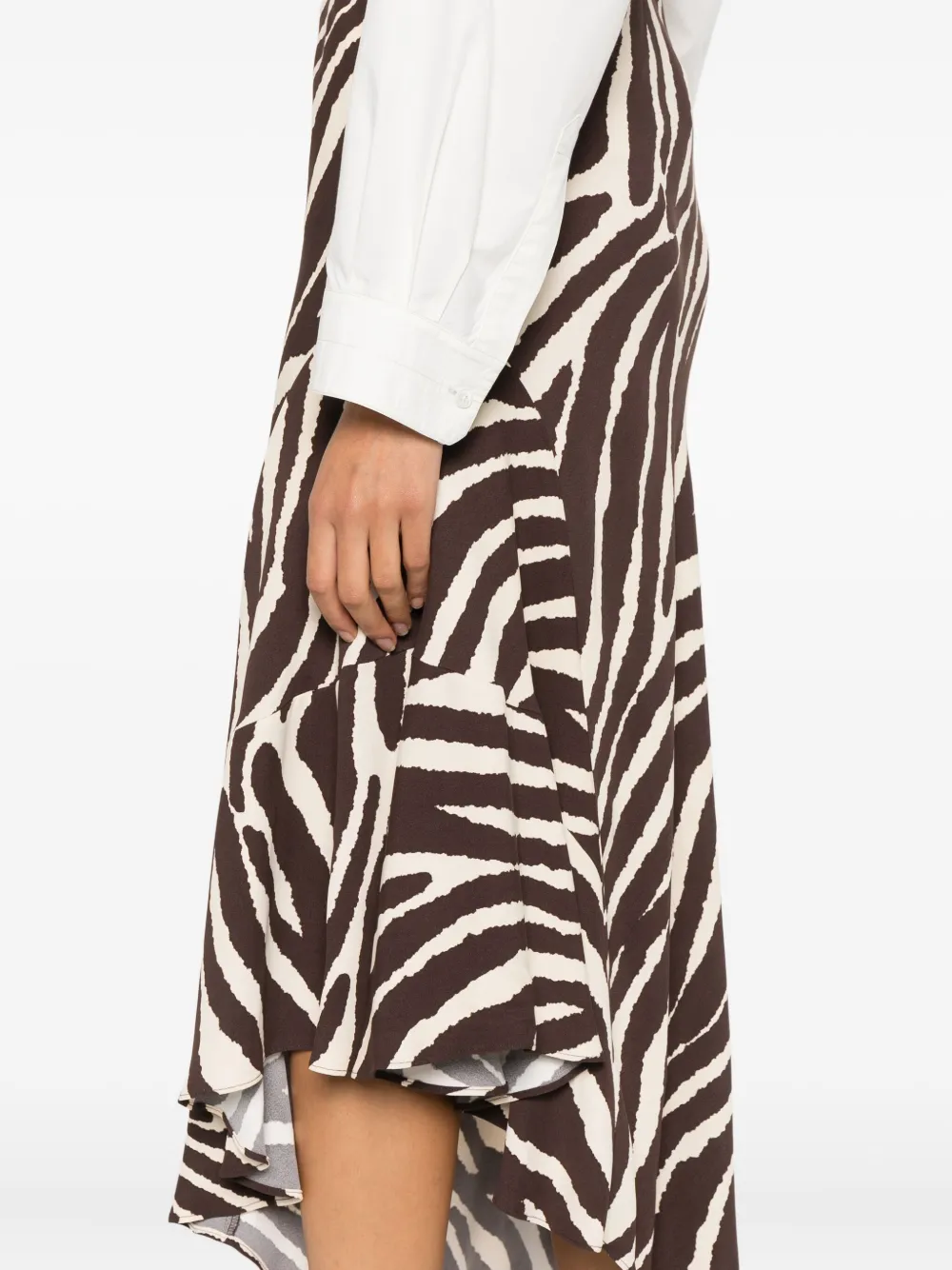 TWINSET Rok met zebraprint Bruin