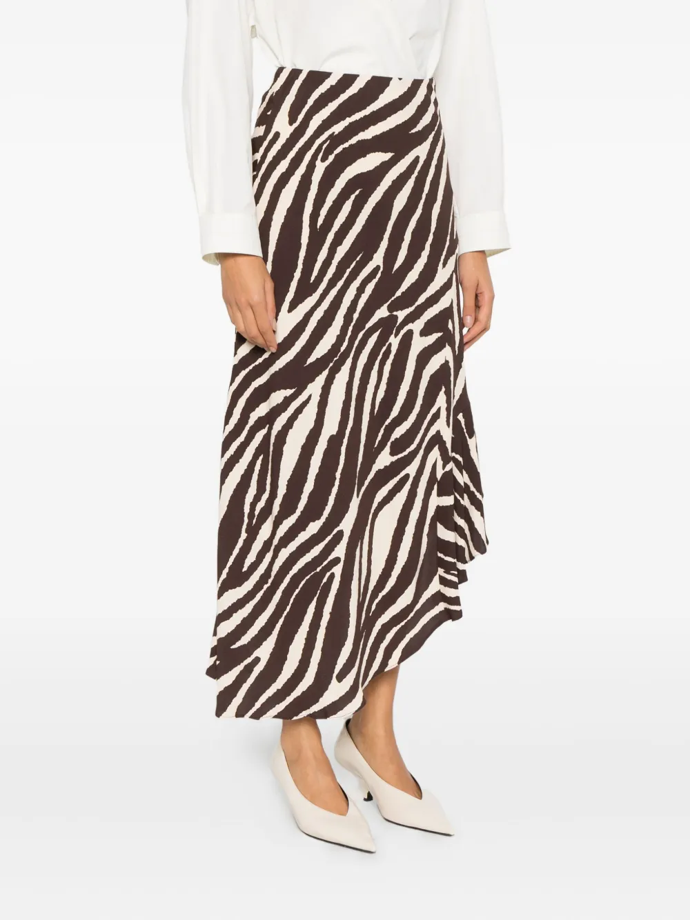TWINSET Rok met zebraprint Bruin