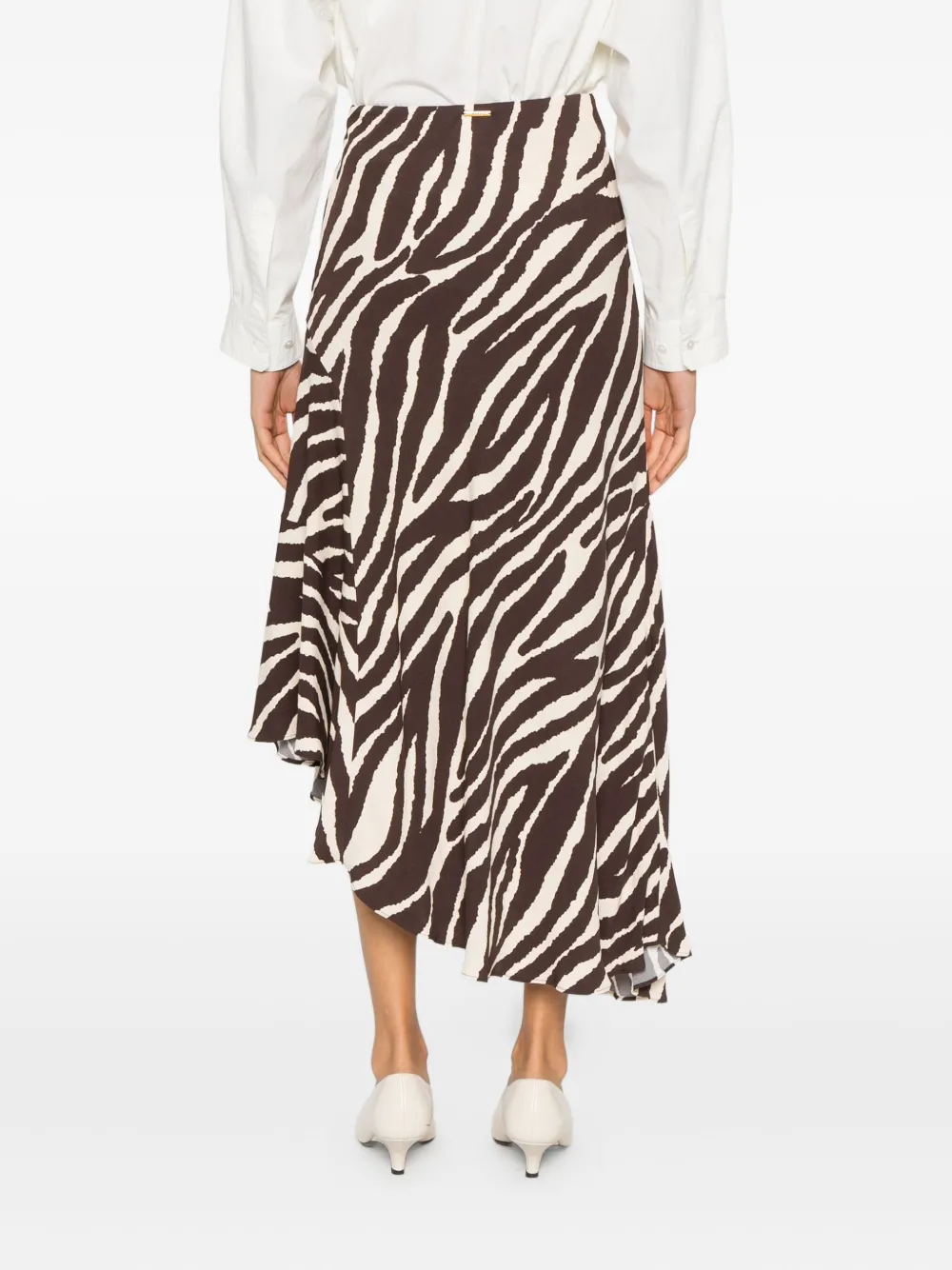 TWINSET Rok met zebraprint Bruin