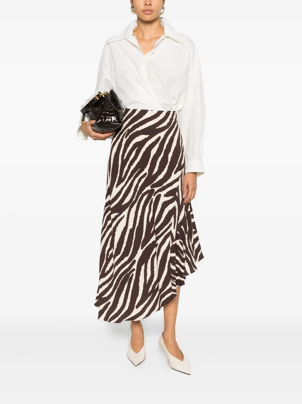 TWINSET zebra print skirt - Bruin