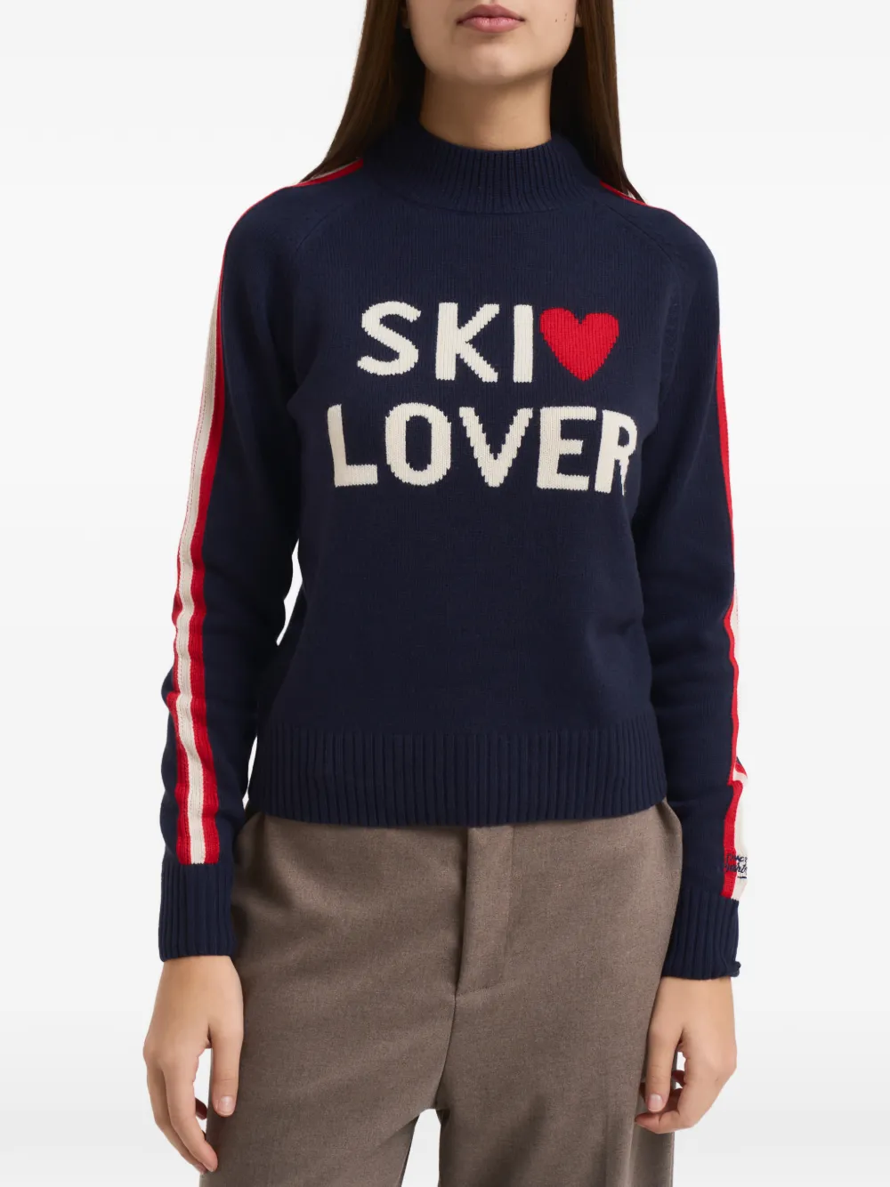 Mc2 Saint Barth Stripe Ski Lover Knitwear In Blue