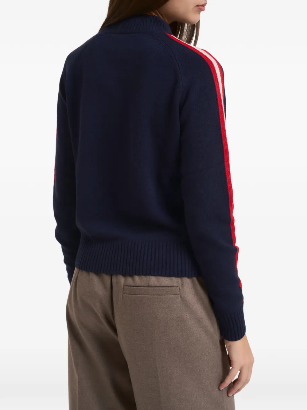 Mc2 Saint Barth Stripe Ski Lover Knitwear In Blue