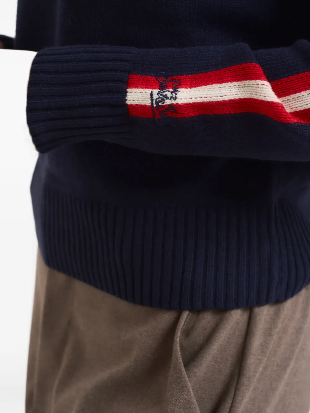 Mc2 Saint Barth Stripe Ski Lover Knitwear In Blue