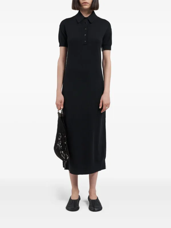 white trumpet dress midi Embroidered Trumpet Midi Dress