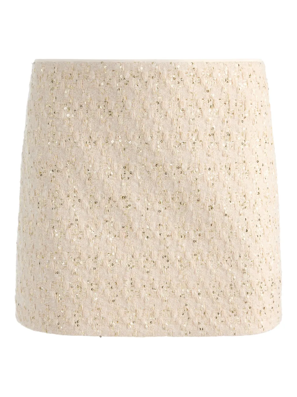 Alice And Olivia Rubi Sequin Mini Skirt In Neutral