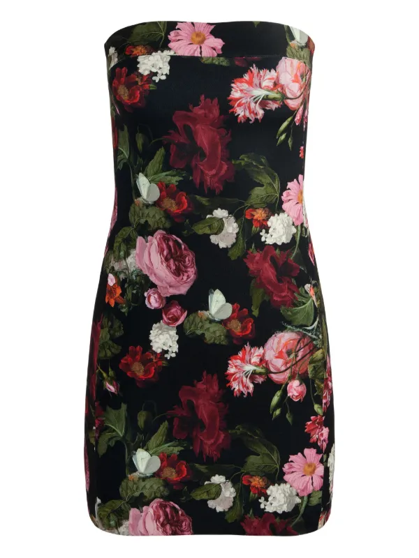 alice and olivia black floral dress RIXO Meg Leopard Midi Polka Dot