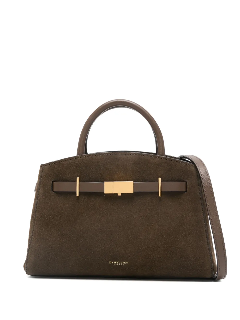DeMellier small Hudson suede tote bag - Brown