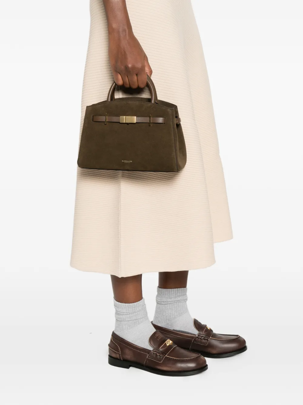 DeMellier Hudson kleine su&egrave;de shopper - Bruin