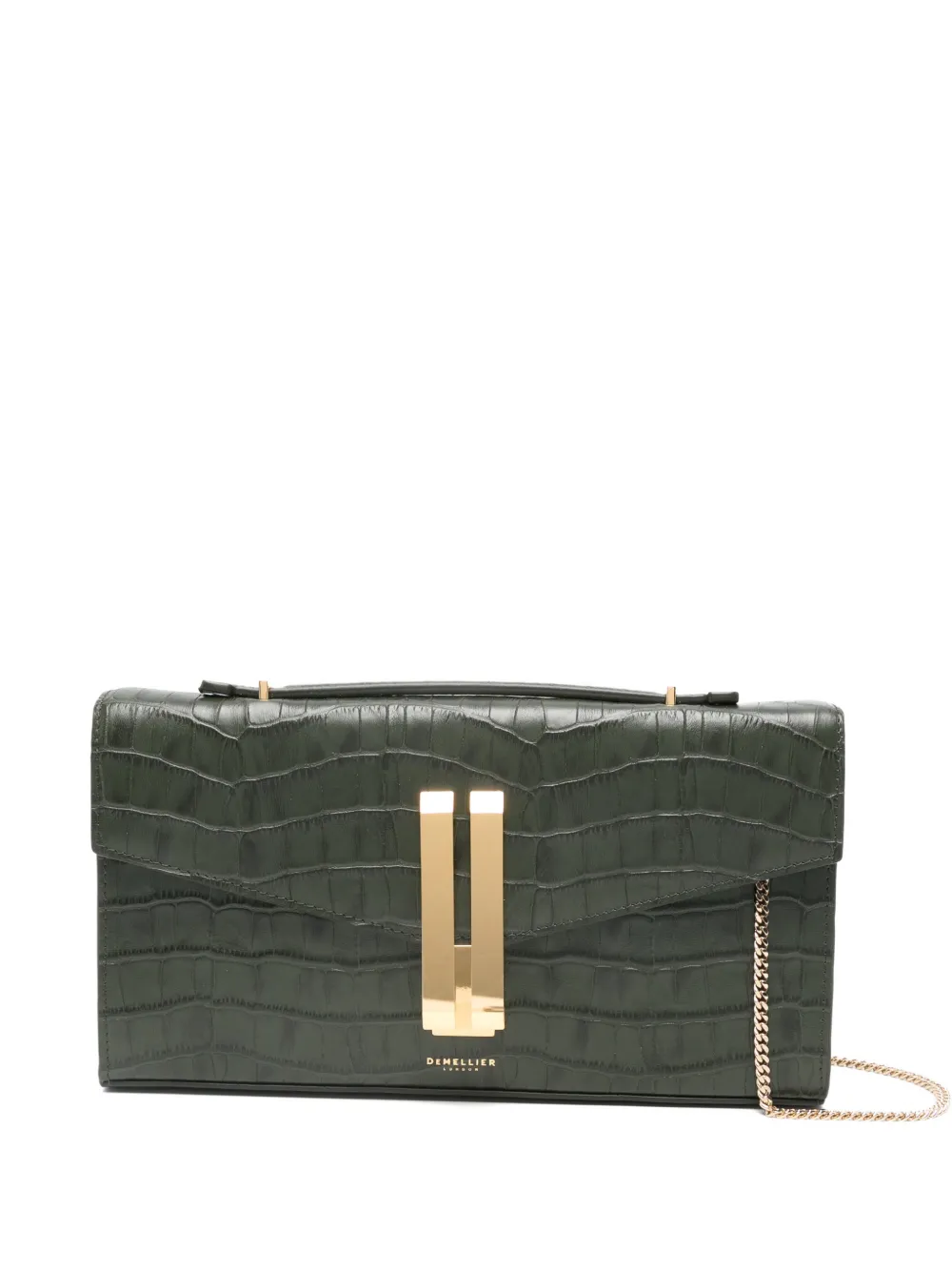DeMellier Vancouver croc-effect clutch - Verde