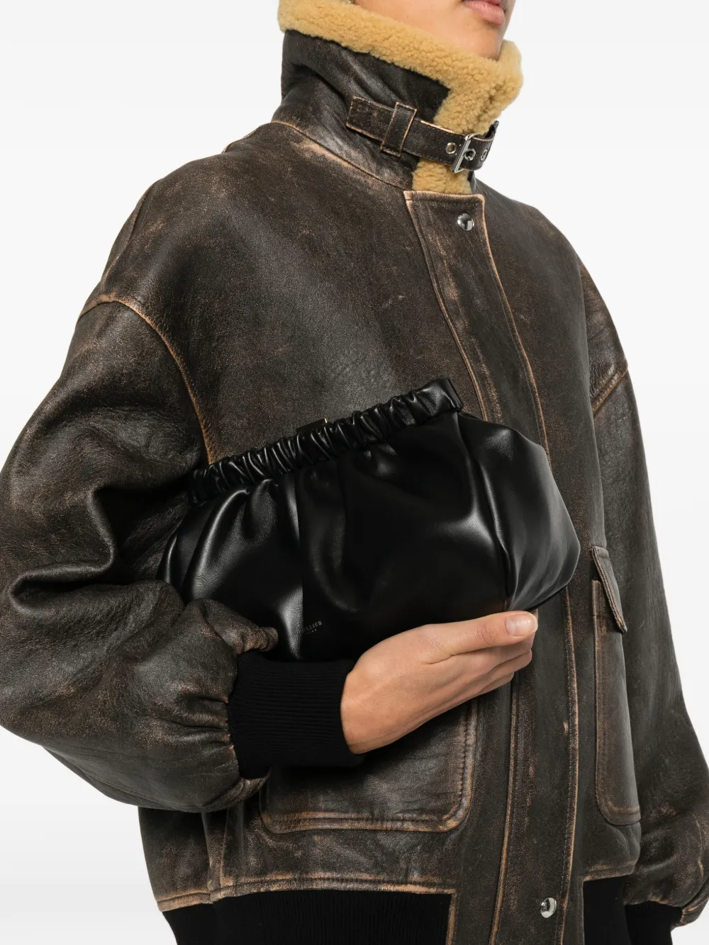 DeMellier Miami clutch met ketting - Zwart