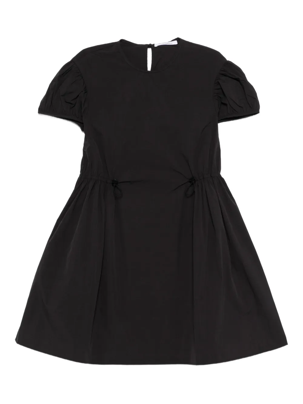Cecilie Bahnsen puff-sleeve tie dress - Nero
