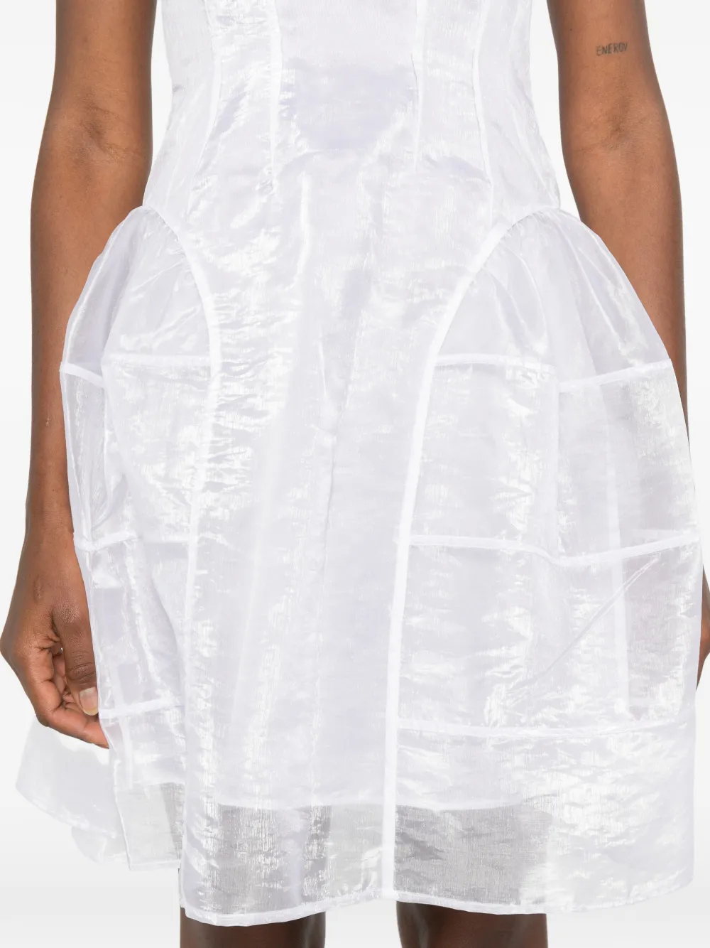 Cecilie Bahnsen Claudie mini-jurk Wit
