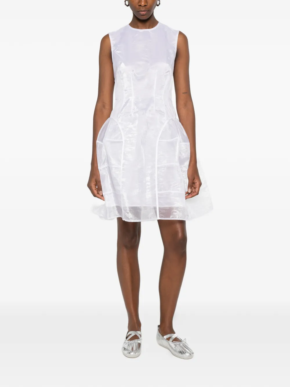 Cecilie Bahnsen Claudie mini-jurk - Wit