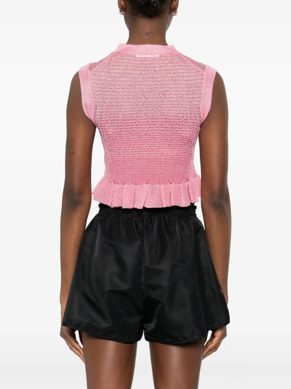 Cecilie Bahnsen Mouwloze tanktop met ruches Roze