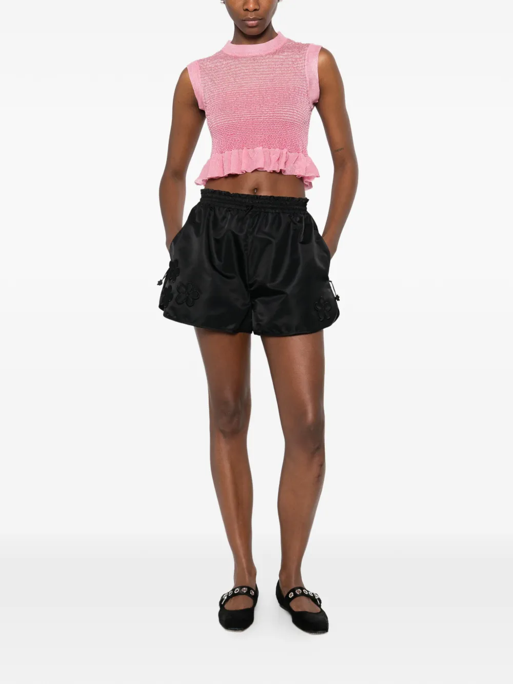 Cecilie Bahnsen Mouwloze tanktop met ruches Roze