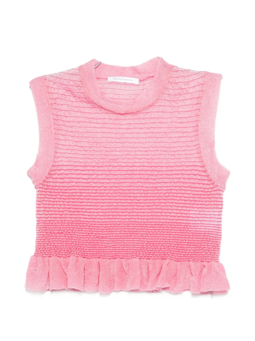 Cecilie Bahnsen ruffles sleeveless tank top - Rosa