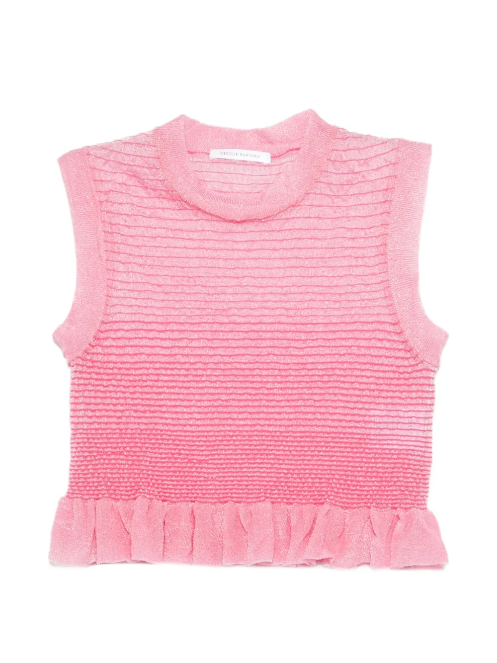 Cecilie Bahnsen ruffles sleeveless tank top - Rosa