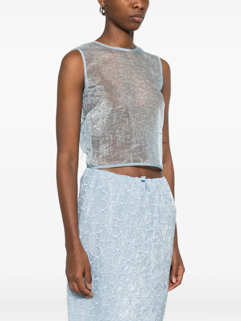 Cecilie Bahnsen Katia トップ | ブルー | FARFETCH JP