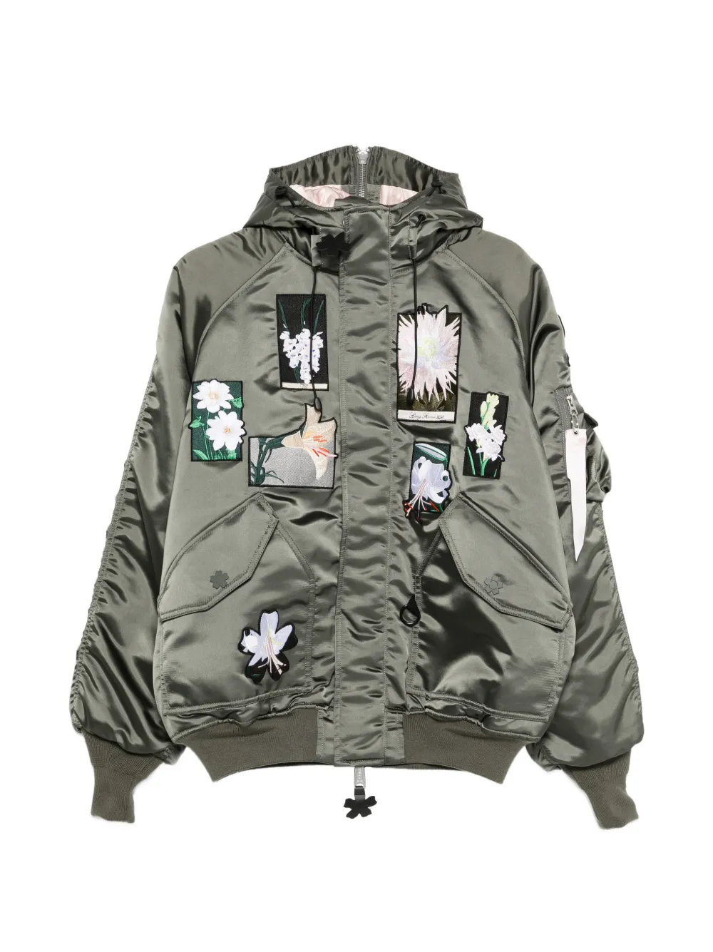 Cecilie Bahnsen Bomber Alpha con applicazione - Verde