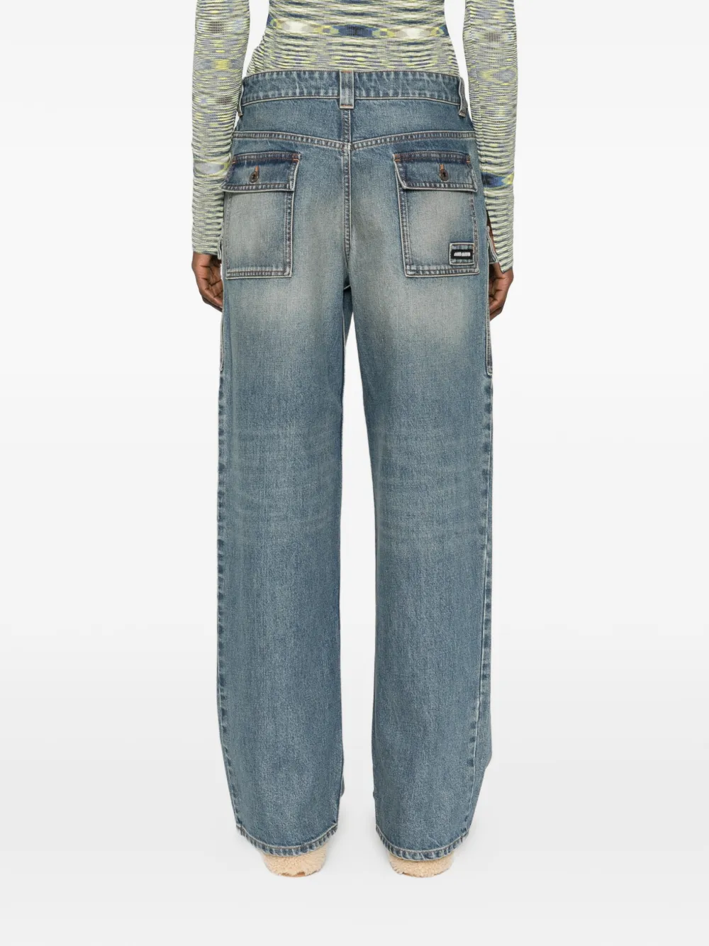 Miu Jeans met meerdere zakken Blauw