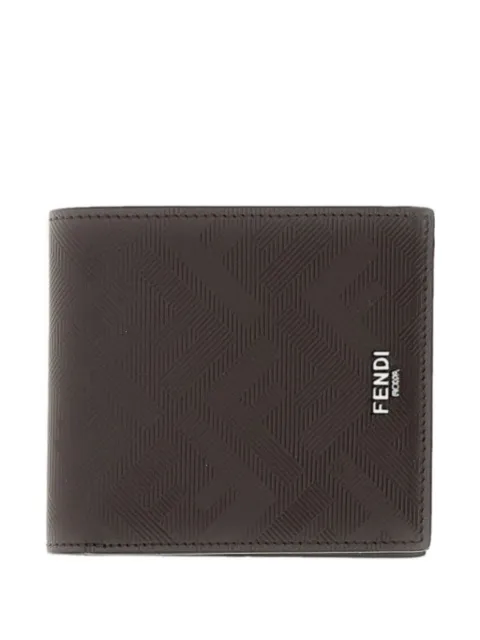 FENDI cartera plegable con detalle del logo