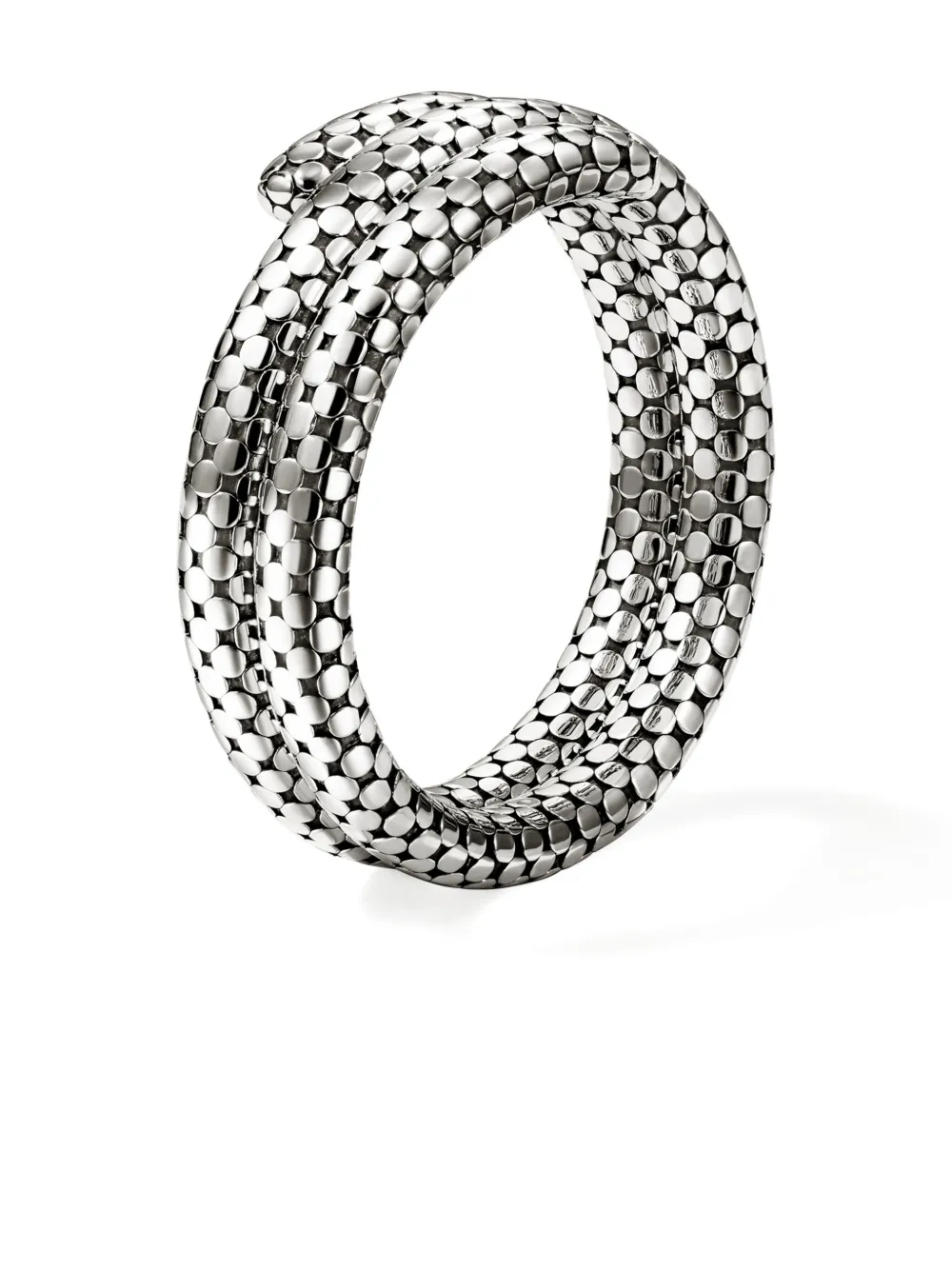 John Hardy Sterling Silver Dot Coil Bracelet In Metallic