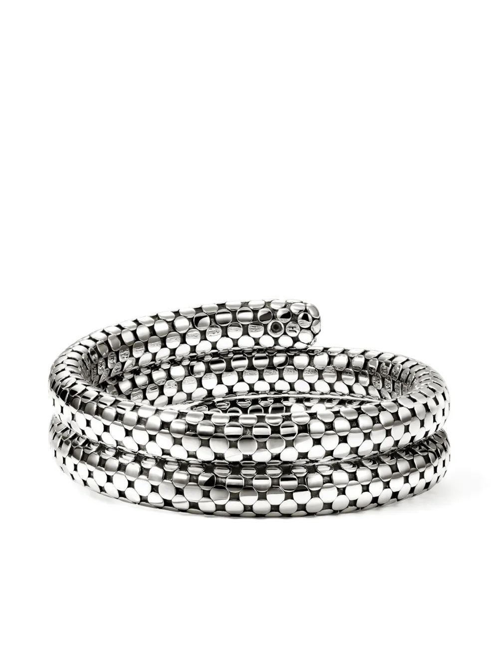 John Hardy Sterling Silver Dot Coil Bracelet In Metallic
