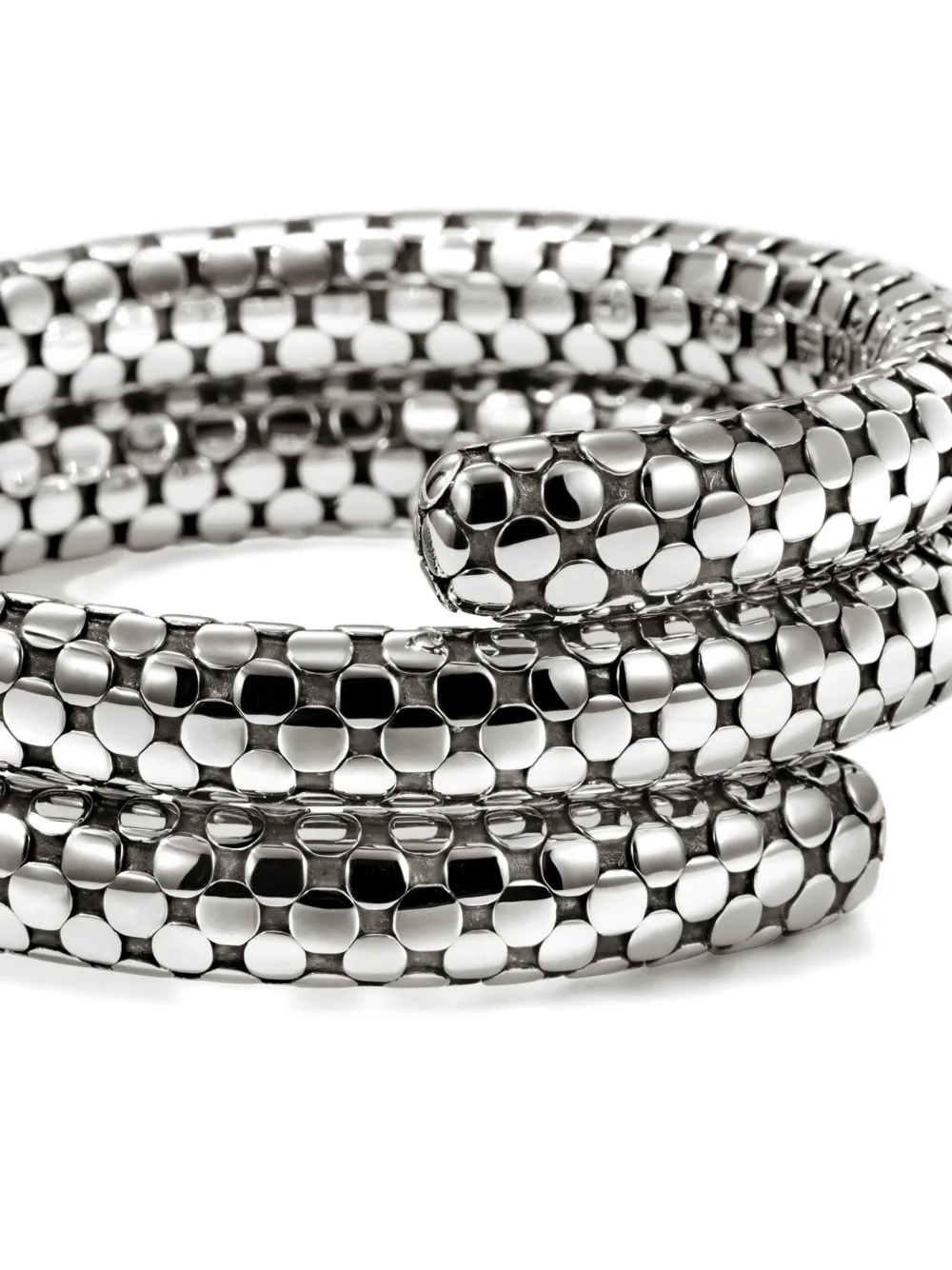 John Hardy Sterling Silver Dot Coil Bracelet In Metallic