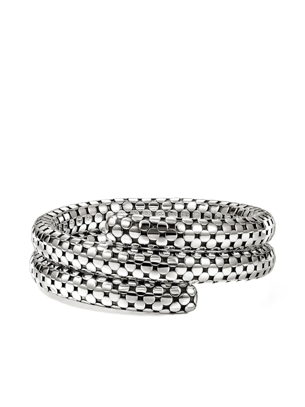 John Hardy Sterling Silver Dot Coil Bracelet In Metallic