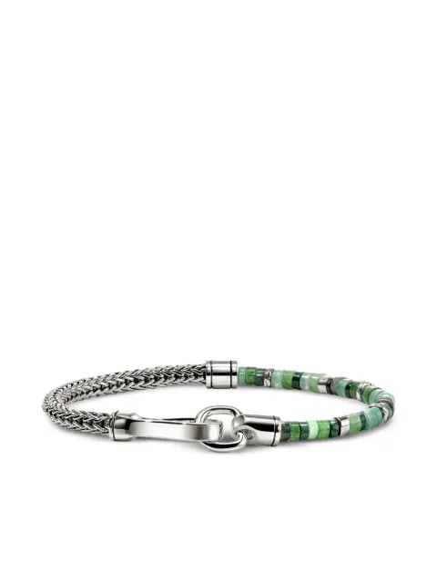 John Hardy pulsera en plata de ley con ágata verde