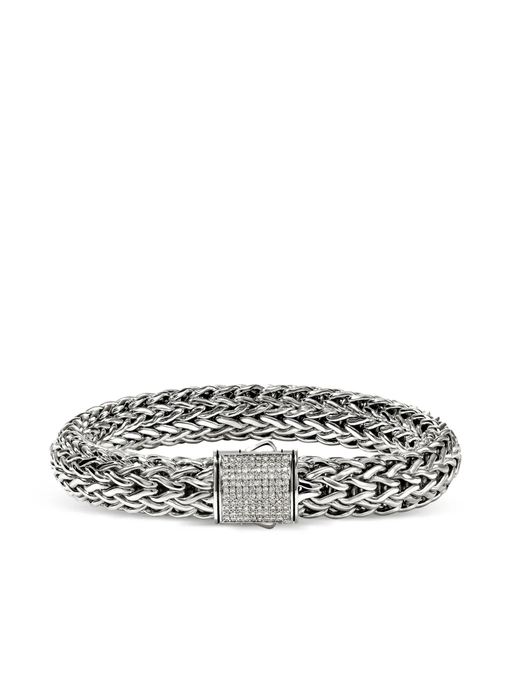 John Hardy Sterling Silver Icon Diamond Bracelet In Silver