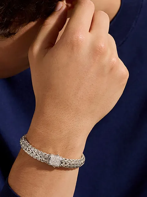 John Hardy pulsera Icon de cadena Icon en plata de ley
