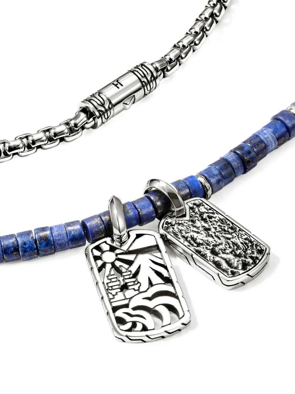 John Hardy Sterling Silver Lapis Lazuli Amulet Necklace In Silver