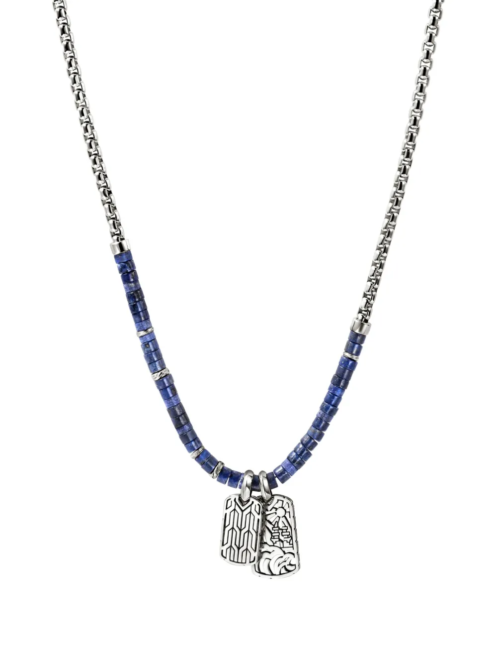 John Hardy Sterling Silver Lapis Lazuli Amulet Necklace In Silver
