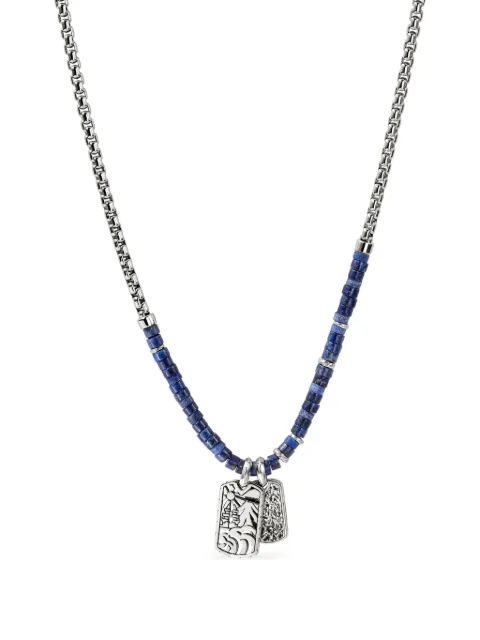 John Hardy sterling silver lapis lazuli amulet necklace