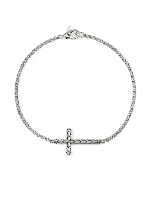 John Hardy sterling silver JH Essential Cross bracelet