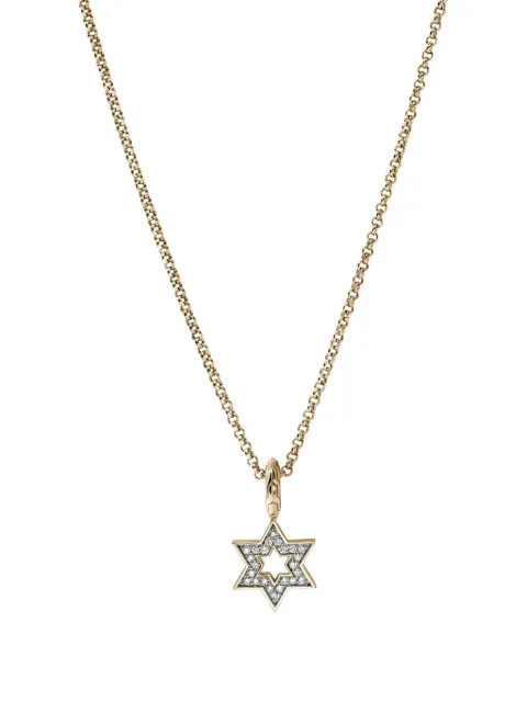 John Hardy collar en oro amarillo de 14kt con diamante con estrella