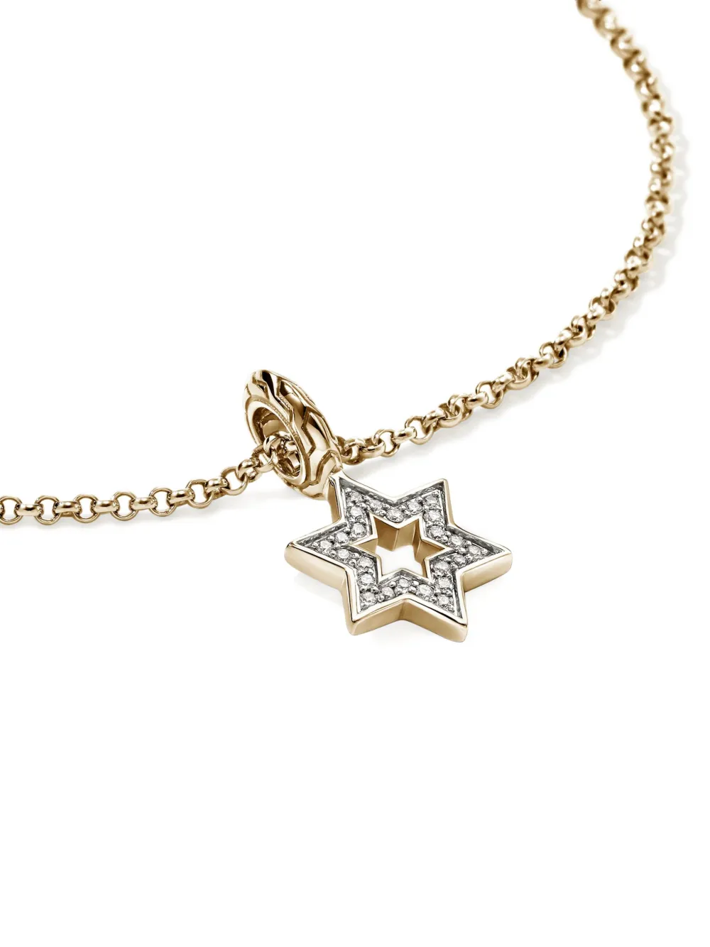 John Hardy 14k Yellow Gold Diamond Star Necklace In Gold