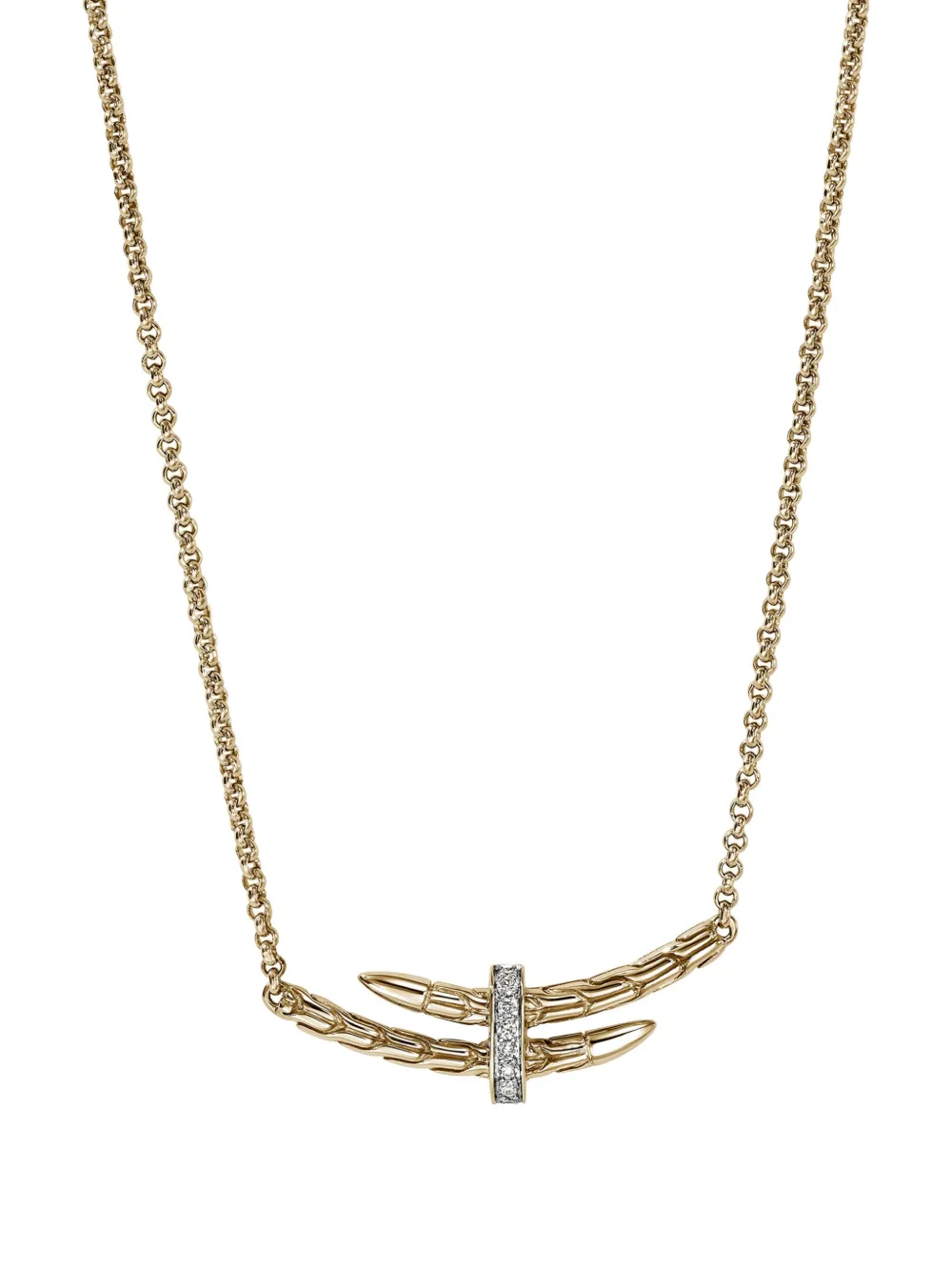 John Hardy 14k Yellow Gold Diamond Necklace In Gold