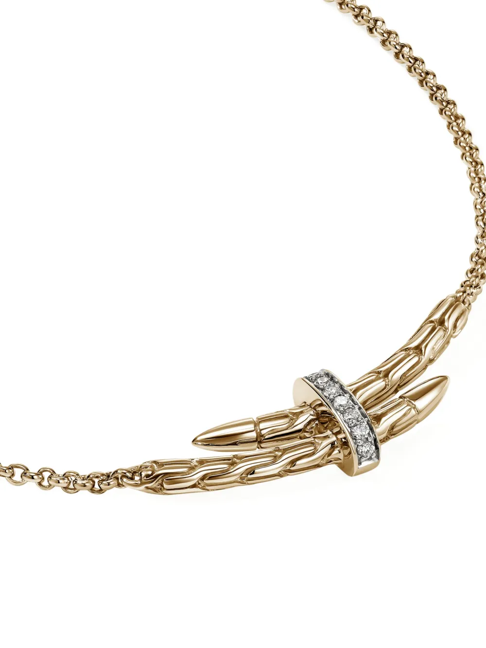 John Hardy 14k Yellow Gold Diamond Necklace In Gold