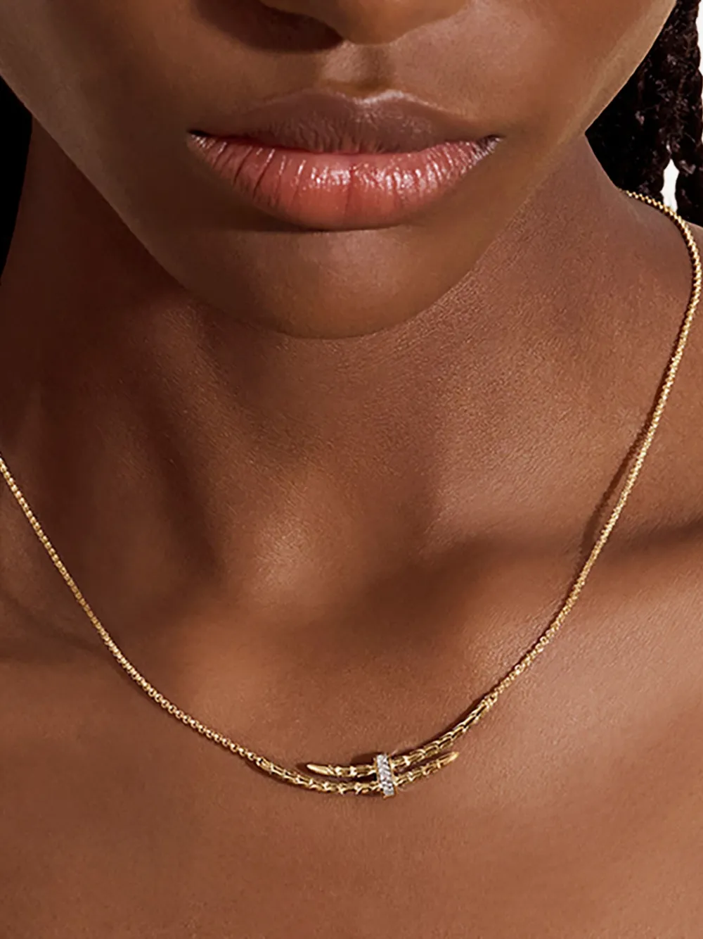 John Hardy 14k Yellow Gold Diamond Necklace In Gold
