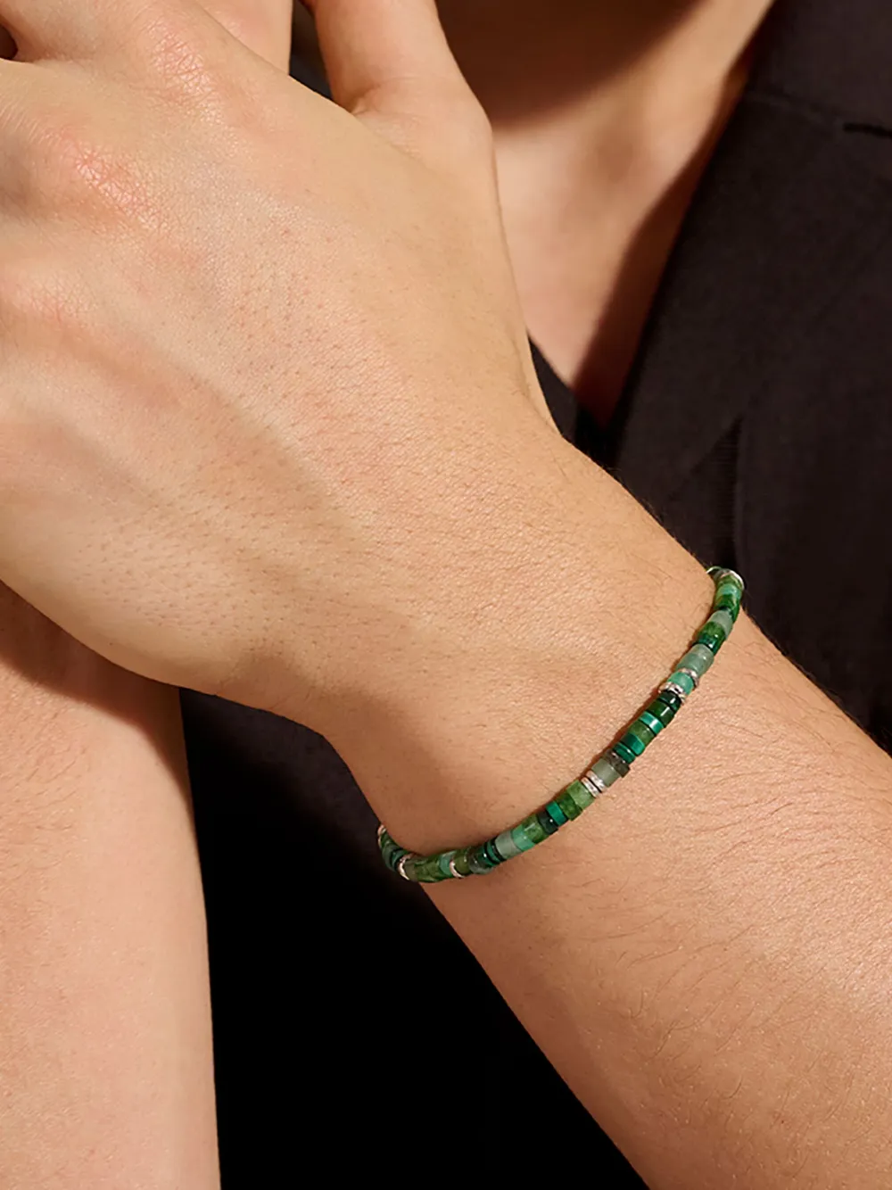 John Hardy Sterling Silver Green Bracelet In Green
